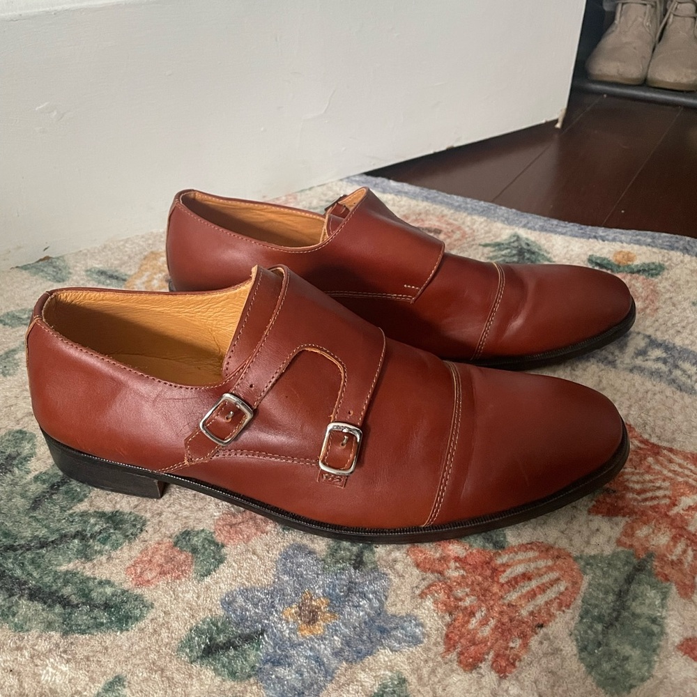Men’s brown leather custom made dress shoes